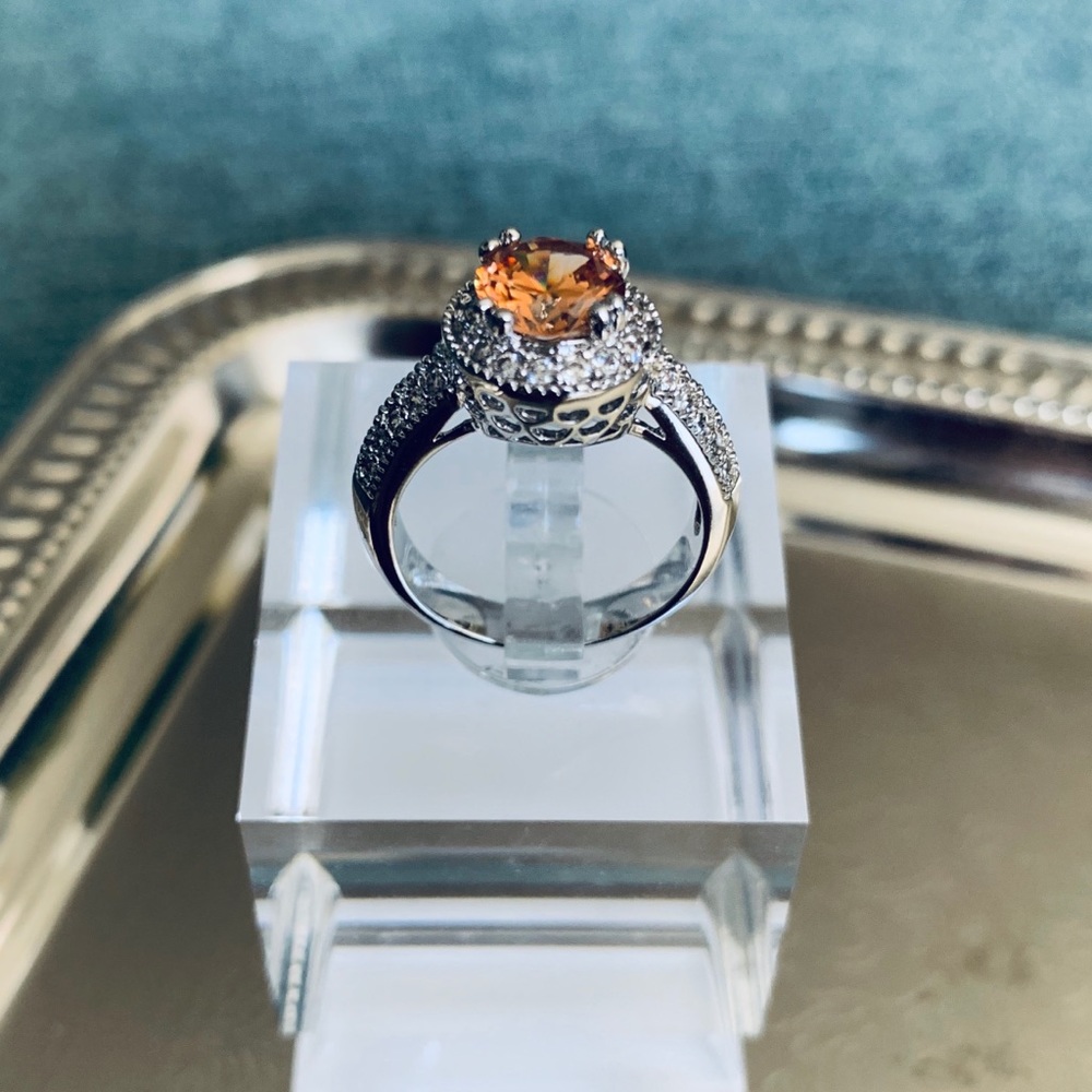 Champagne Halo Ring